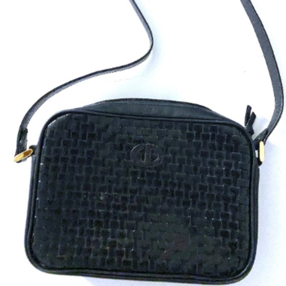Vintage Christian Dior Black Leather Gold Hardware - Picture 1 of 3